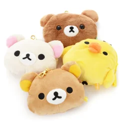 San-X Rilakkuma Korilakkuma To Atarashii Otomodachi Reel Plush Pass Cases