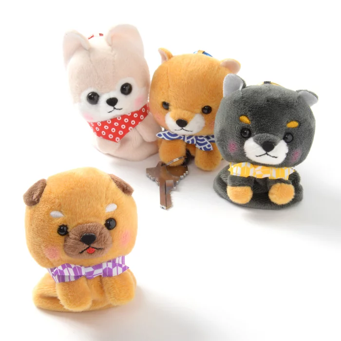 Amuse Mameshiba San Kyodai Dog Reel Key Cover Collection - Image 2