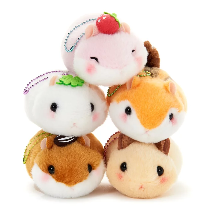 Amuse Coroham Coron Manmaru Friends Hamster Plush Collection (Ball Chain) - Image 8