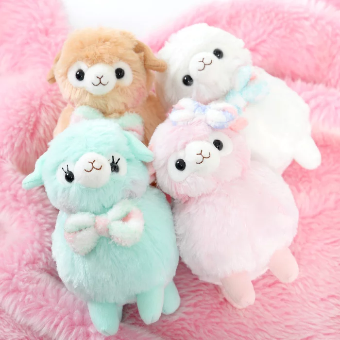 Amuse Alpacasso Kids Fuwamoko Ribbon Alpaca Plush Collection (Standard)